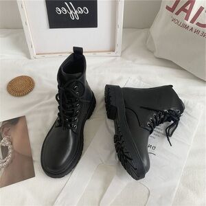 SHEIN Black Combat Boots